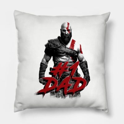 God Of War Kratos Number 1 Dad Throw Pillow Official God Of War Merch