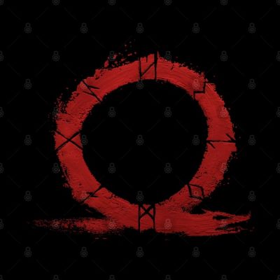 God Of War Ps4 Omega Symbol Throw Pillow Official God Of War Merch