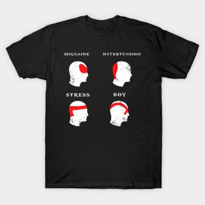 Kratos Head Ache Boy Chart God Of War Meme T-Shirt Official God Of War Merch