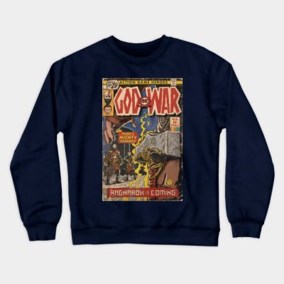 God Of War Ragnar K Comic Book Cover Fan Art Crewneck Sweatshirt Official God Of War Merch