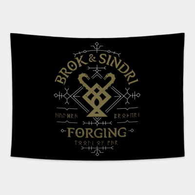 God Of War Brok And Sindri Forging Gifts Tapestry Official God Of War Merch