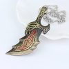 9cm God of War Kratos Rune Blade of Chaos Model Necklace Game Peripheral Chains Version Metal 1 - God Of War Merch