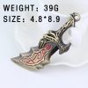 9cm God of War Kratos Rune Blade of Chaos Model Necklace Game Peripheral Chains Version Metal 2 - God Of War Merch