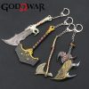 Game God of War 5 Ragnarok Key Chain Kratos Ares Thor s Hammer Blades of Exile - God Of War Merch