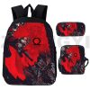 Game God of War Backpacks Women Anime Kratos Handbag 3 Pcs Set School Back Pack for - God Of War Merch