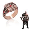 Game God of War Ring Kratos Ares the Retro Snowflakes Cosplay Rings Unisex Fashion Jewelry Accessories - God Of War Merch