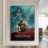 God Of War Art Poster Retro Kraft Paper Sticker DIY Room Bar Cafe Posters Wall Stickers - God Of War Merch