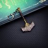 God of War 5 Ragnarok Keychain Thor s Hammer Mjolnir Key Chain Ring Levitan s Axe 5 - God Of War Merch