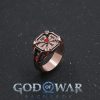 Hot Game God of War Rings Ragnarok Kratos Ares the Retro Snowflakes Rings for Women Man - God Of War Merch