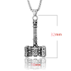 Punk Silver Plated Nordic God of War Hammer Charm Necklace DIY Jewelry Crafts Gift For Men 2 - God Of War Merch