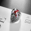 Retro Viking Style God of War Mask Open Ring Men Personality Charm Street Party Accessories 1 - God Of War Merch