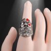 Retro Viking Style God of War Mask Open Ring Men Personality Charm Street Party Accessories 2 - God Of War Merch