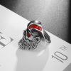 Retro Viking Style God of War Mask Open Ring Men Personality Charm Street Party Accessories 3 - God Of War Merch