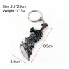 ZRM Fashion God Of War 4 Keychain Kratos Axe Demon Knife Weapons Model Key Chain Chaveiro 5 - God Of War Merch