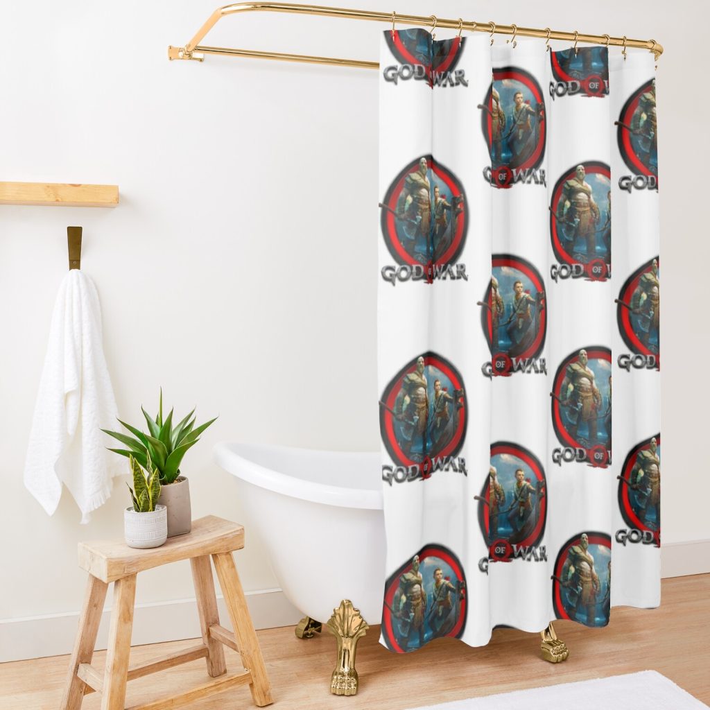 God Of War Ragnarok Shower Curtain Official God Of War Merch