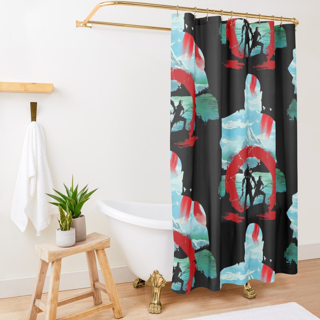 Father And Son Adventure  -Tshirt Shower Curtain Official God Of War Merch